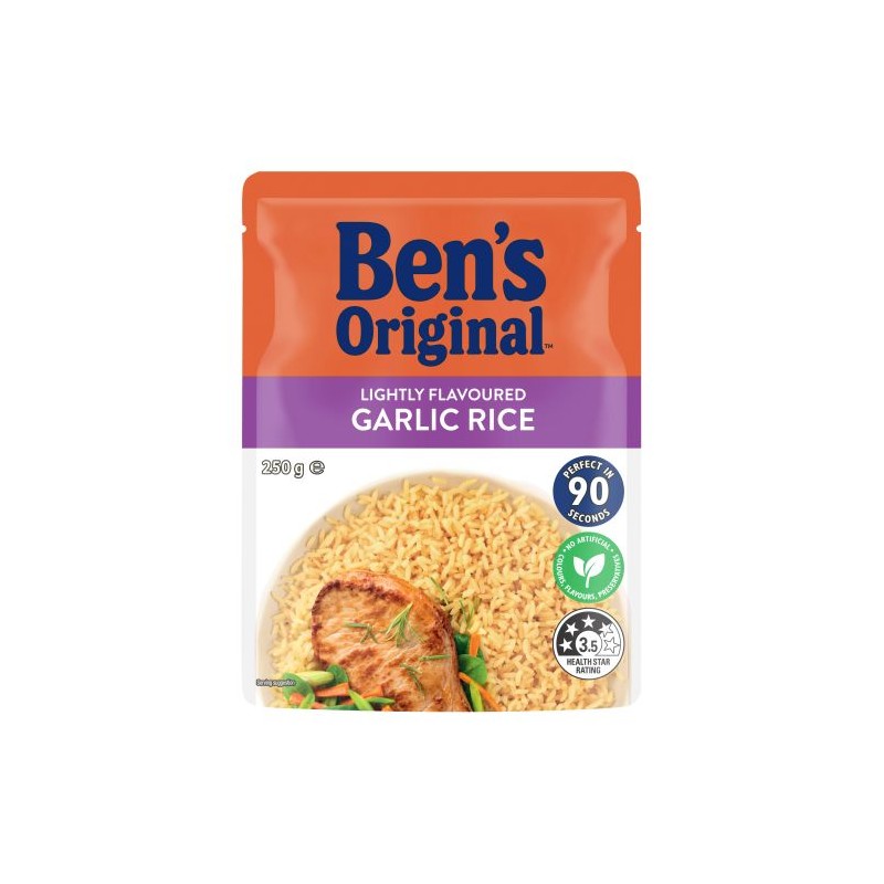 EXPRESS LIGHTLY ROASTED GARLIC RICE 90 SECOND 250GM