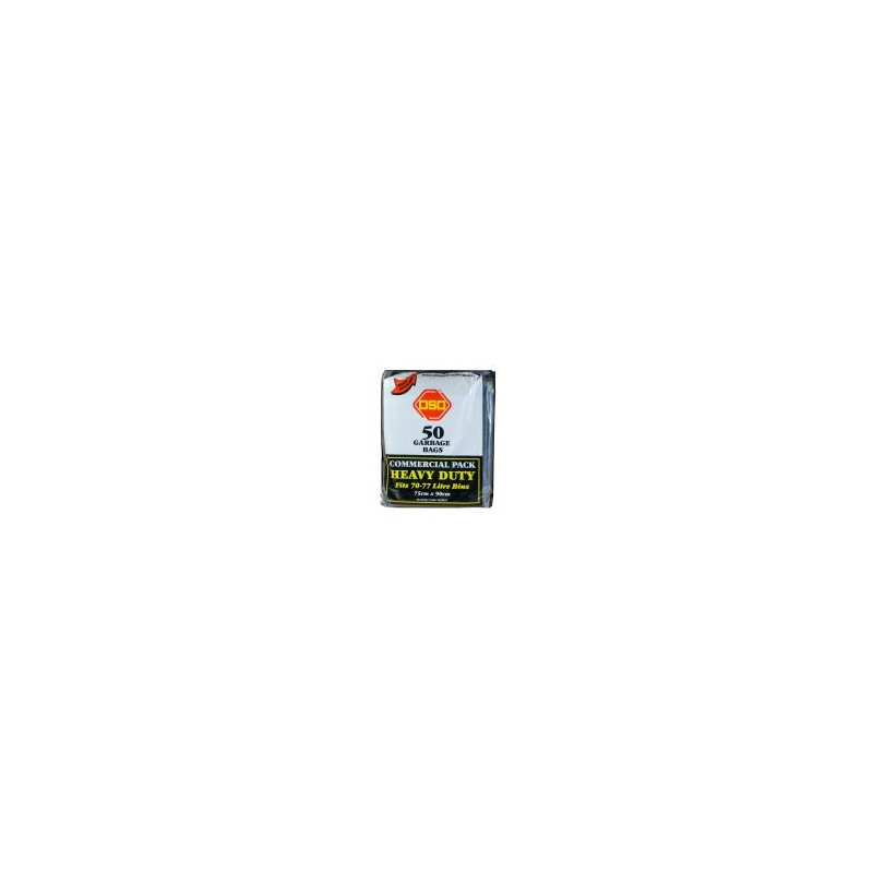 EXTRA LARGE BLACK GARBAGE BAG 75LT 50S