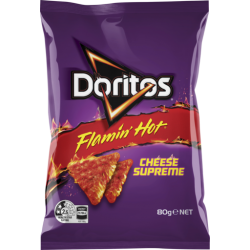 CHEESE SUPREME FLAMING HOT CORN CHIPS 80GM
