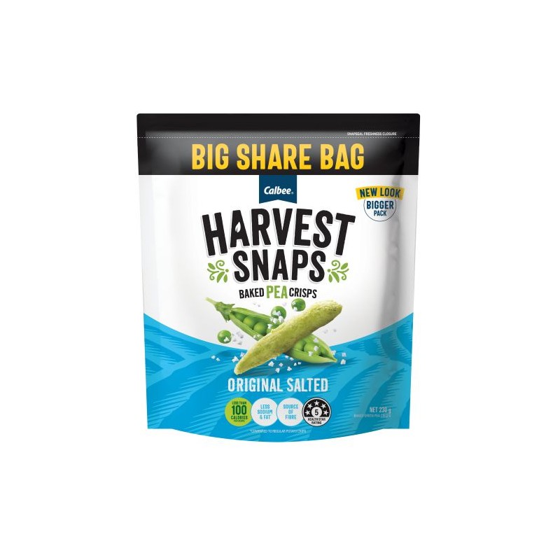 HARVEST SNAPS PEA ORIGINAL SALTED BIG BAG 230GM