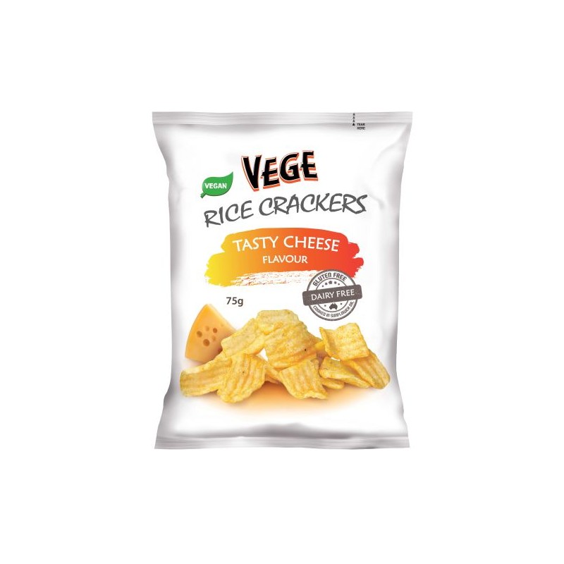 VEGE TASTY CHEESE RICE CRACKERS 75GM