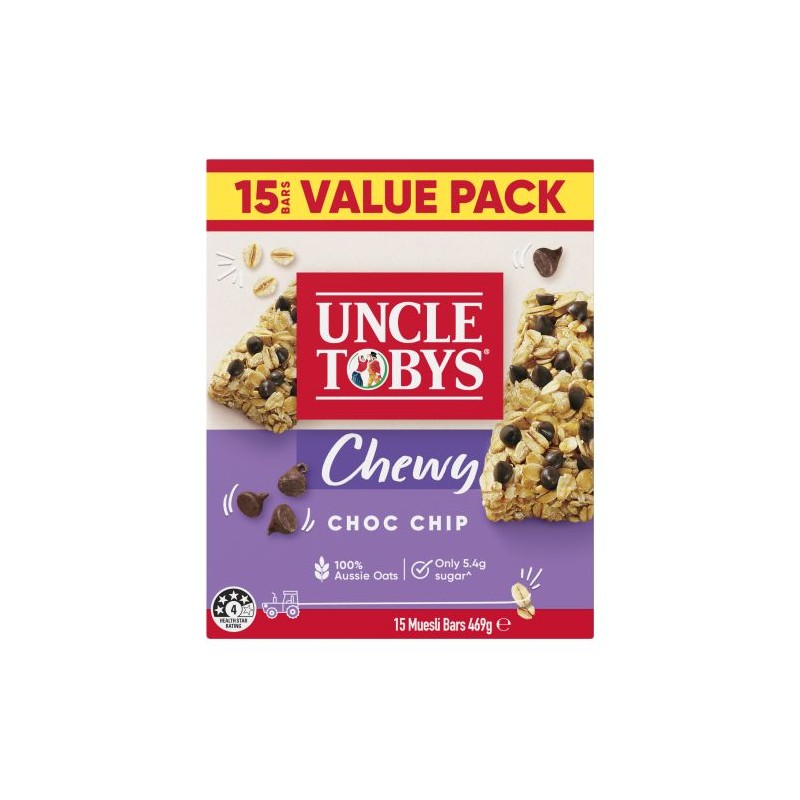 CHEWY MUESLI BARS CHOC CHIP VARIETY PACK 15 PACK 469GM
