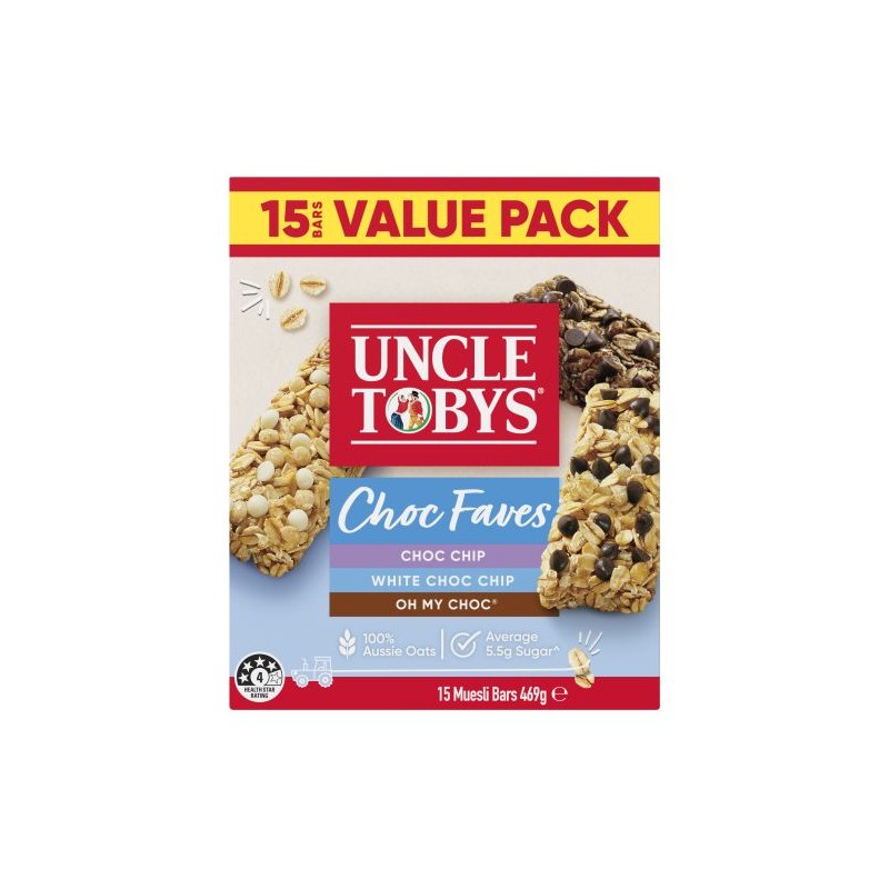 CHEWY MUESLI BARS CHOCOLATE LOVERS VARIETY PACK 375GM