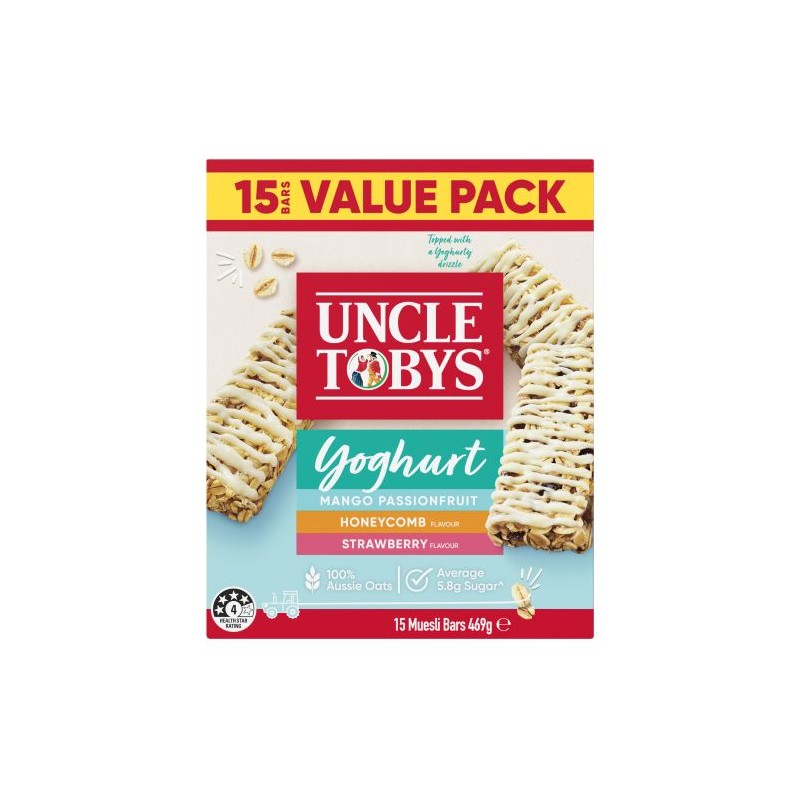YOGHURT VARIETY PACK MUESLI BARS 15 PACK 469GM YOGHURT VARIETY PACK MUESLI BARS 15 PACK 469GM