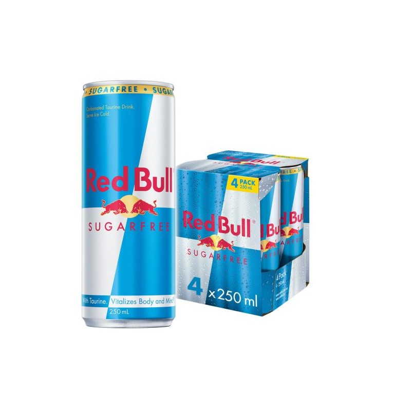 SUGAR FREE ENERGY DRINK 4 PACK 4X250ML