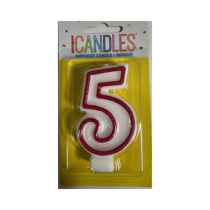 BIRTHDAY CANDLE NUMERAL 5