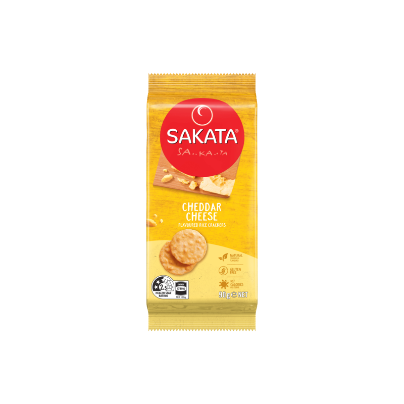 CHEESE CHEDDAR RICE CRACKERS 90GM