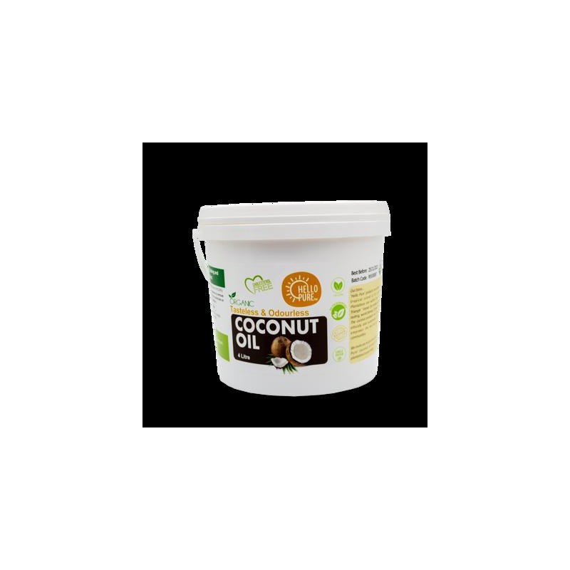 ORGANIC COCONUT OIL PURIFIED & DEODORISED PAIL 4LT