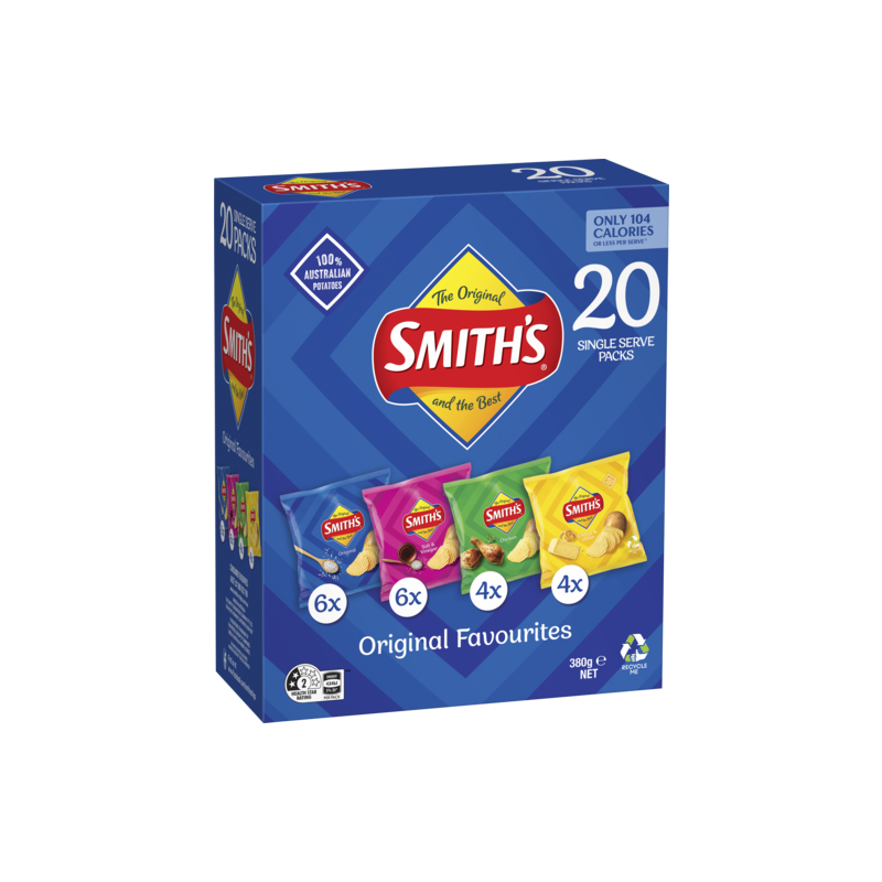 CRINKLE CUT CHIPS VARIETY BOX 20PK