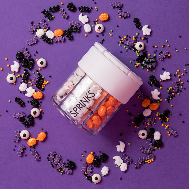 HALLOWEEN CAKE SPRINKLES 6 CELL CYLINDER 85GM HALLOWEEN CAKE SPRINKLES 6 CELL CYLINDER 85GM
