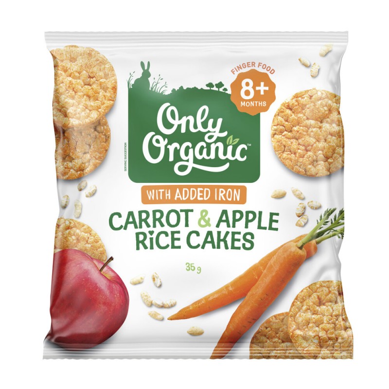 BABY RICE CAKES CARROT APPLE 35GM