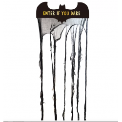 DECORATION HALLOWEEN ENTER IF YOU DARE BAT CURTAIN