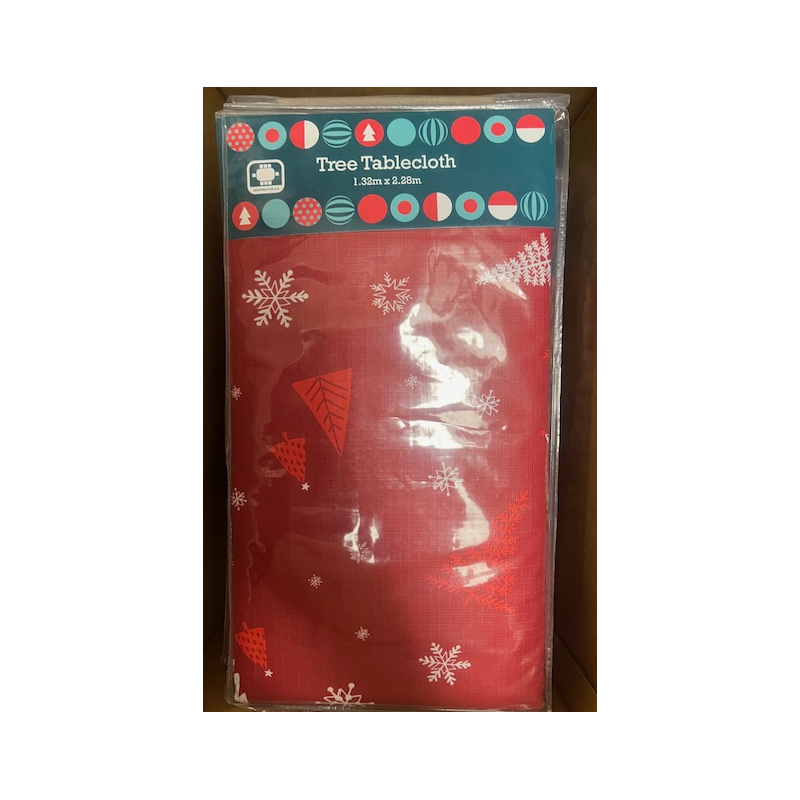 CHRISTMAS TABLE CLOTH MEDIUM RECT 132X228CM 1PK