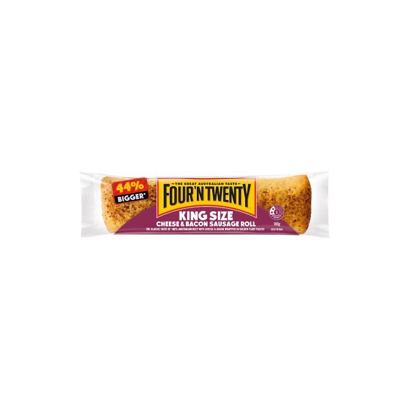 CHEESE AND BACON KING SIZE ROLLS 180GM