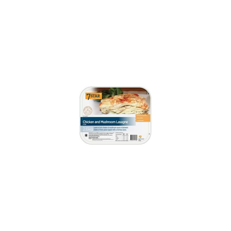 CHICKEN & MUSHROOM LASAGNE 2.6KG