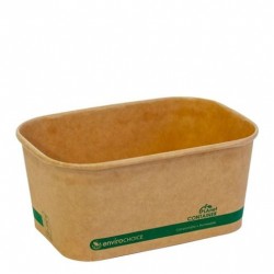 RECTANGULAR TAKEAWAY KRAFT CONTAINER 1000ML 50S