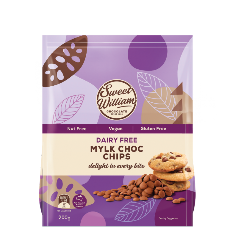 DAIRY FREE MYLK CHOC CHIPS 200GM DAIRY FREE MYLK CHOC CHIPS 200GM