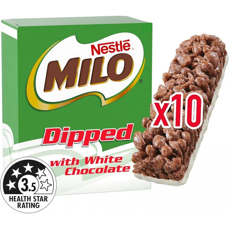 MILO BARS DIPPED W/MILK 10PK 270GM