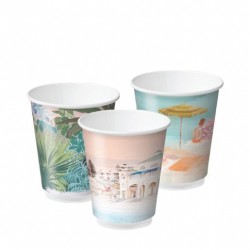 CUPS DOUBLE WALL PAPER HOT CREATIVE COLLECTION 355ML 12OZ 25S
