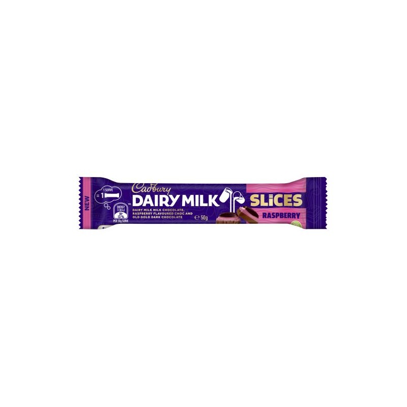 RASPBERRY SLICE BAR 50GM