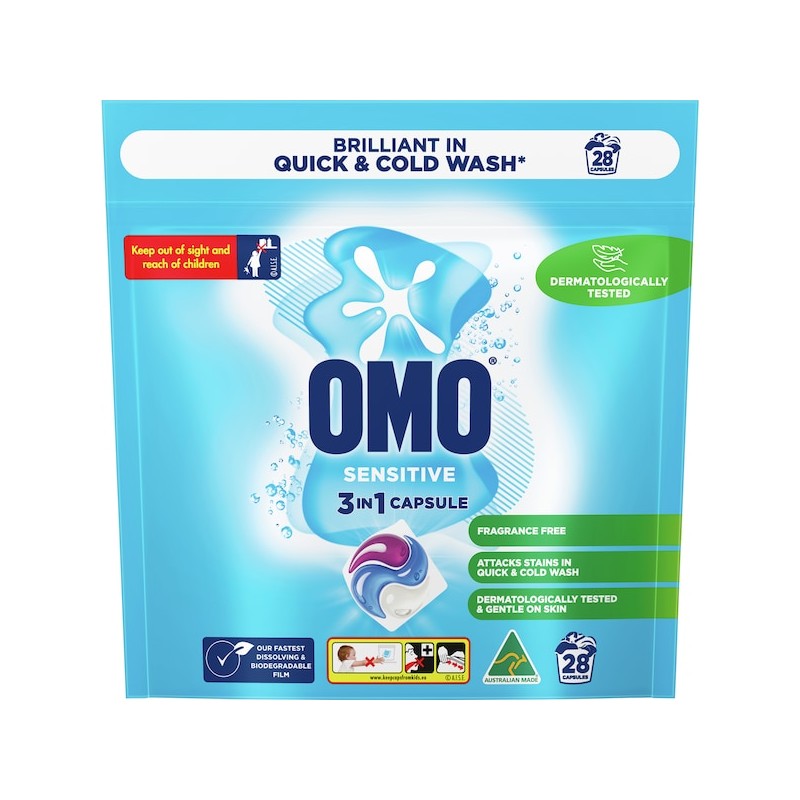 3 IN 1 SENSITIVE LAUNDRY CAPSULES 28S