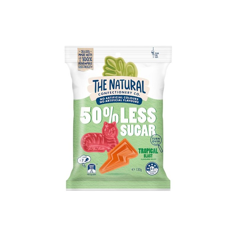 TROPICAL 50% LESS SUGAR LOLLIES 130G