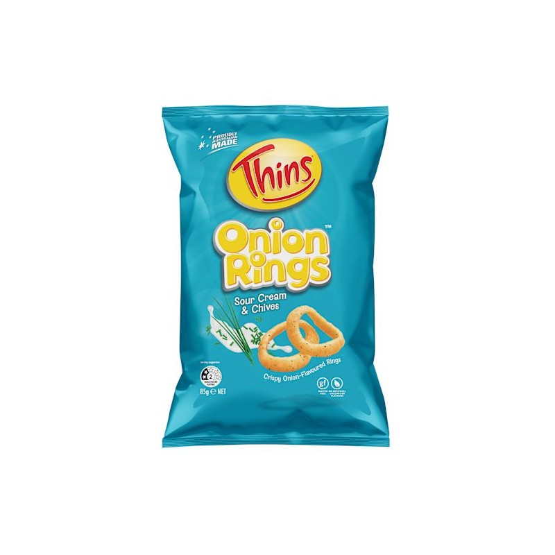 SOUR CREAM & CHIVES ONION RINGS 85GM