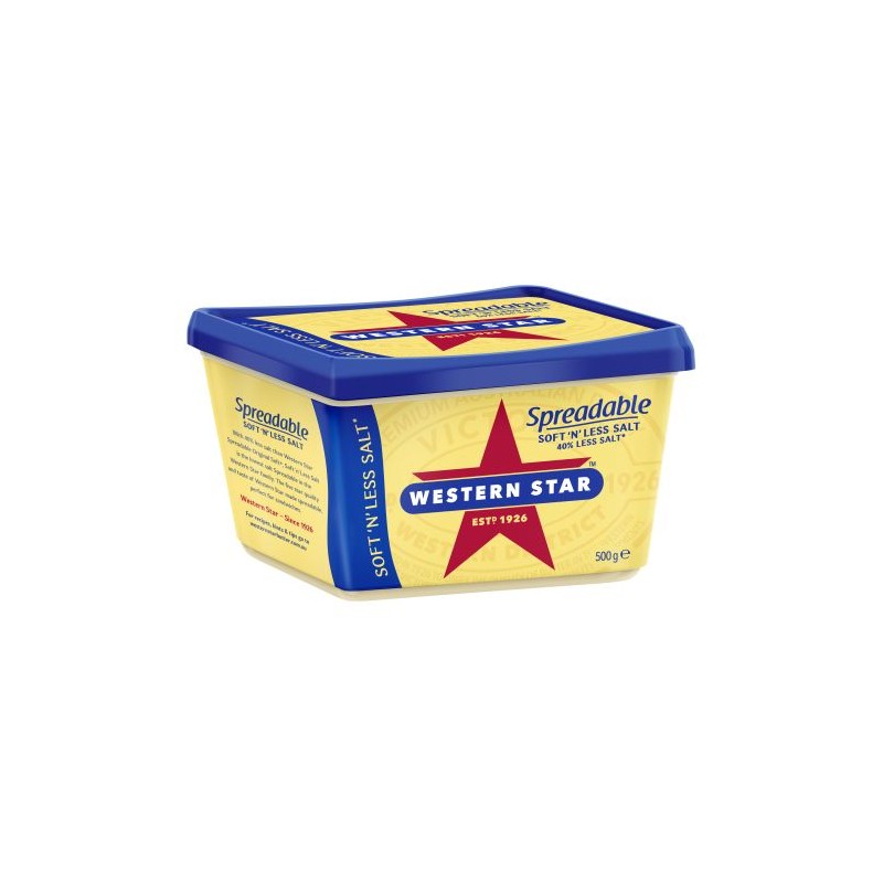 SALT REDUCED BUTTER SPREADABLE TUB 500GM