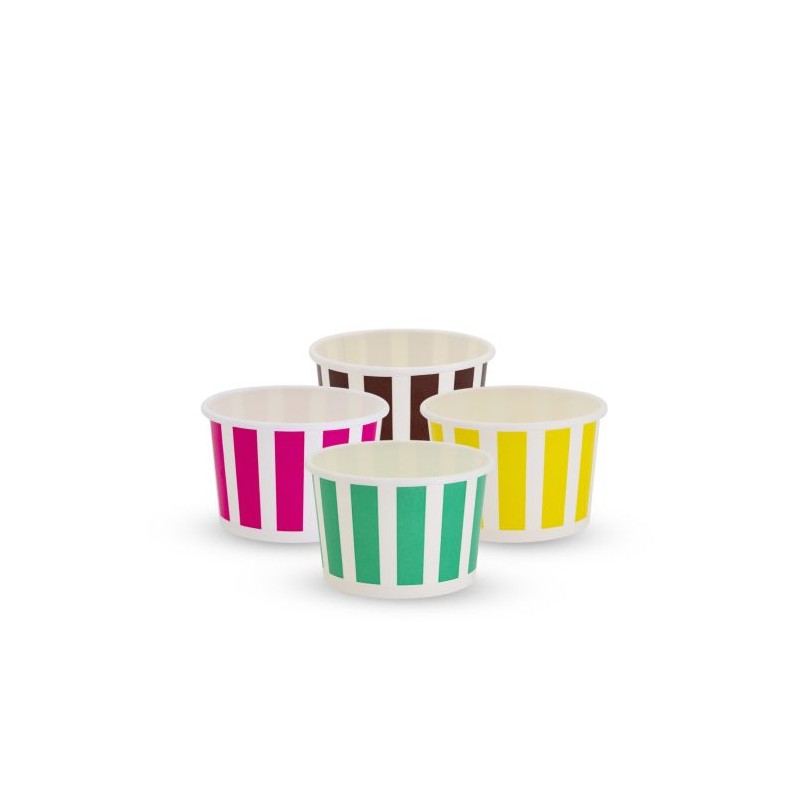 CANDY STRIPE PAPER COLD CUPS ICECREAM 5OZ 50S