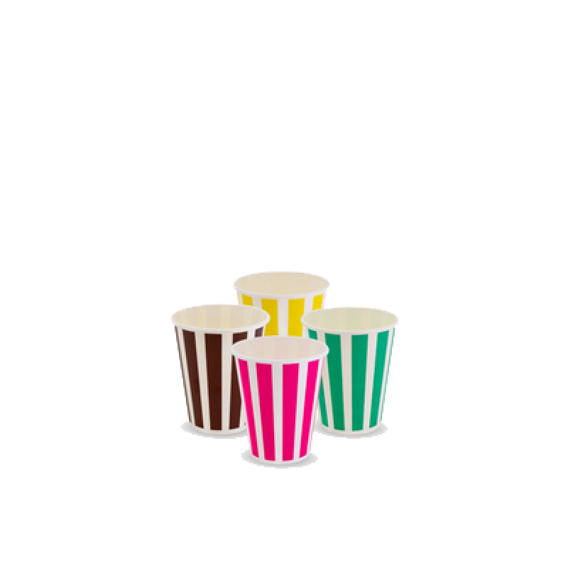 CANDY STRIPE PAPER COLD CUPS 8OZ 50S