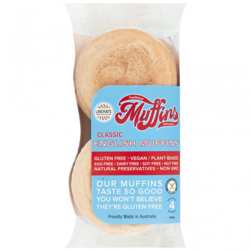 GLUTEN FREE ENGLISH MUFFINS 340GM(frozen)