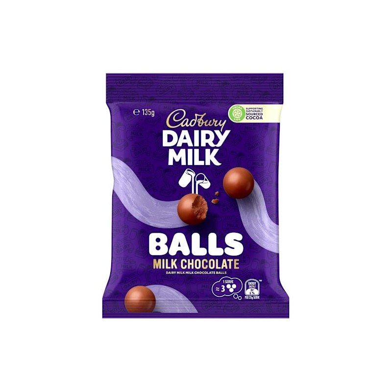 PURE MILK CHOC BALLS 135GM