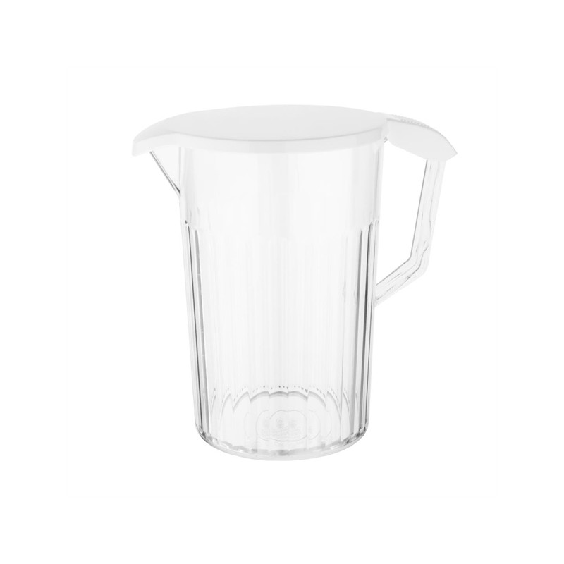 POLYCARBONATE JUG CLEAR WITH LID 0.9LT
