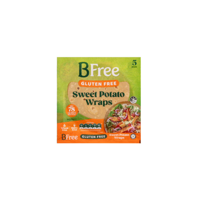 GLUTEN FREE SWEET POTATO WRAPS 5PK (ORDER IN ADVANCE, SEVERAL DAYS TO ARRIVE)