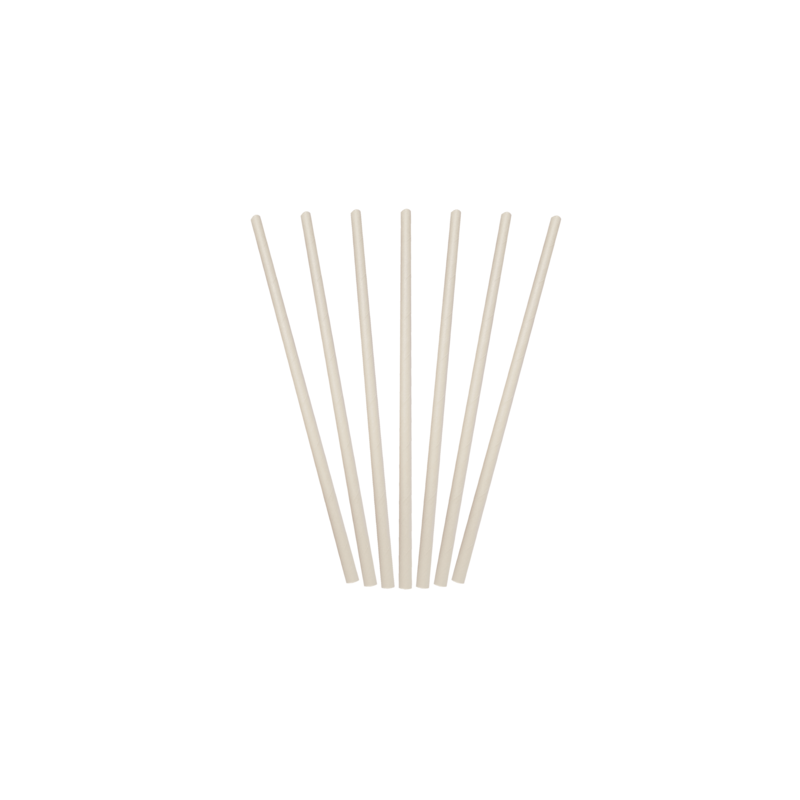PAPER REGULAR STRAWS WHITE 250S
