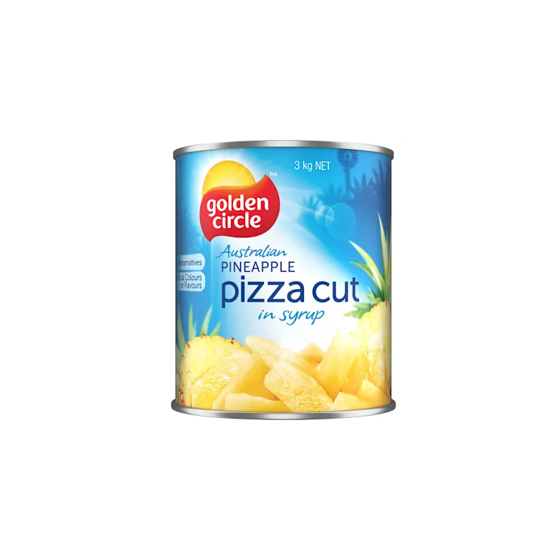 PINEAPPLE PIZZA CUT AUSTRALIAN IN SYRUP 3KG