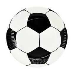SOCCER PAPER PLATES 23CM 8PK