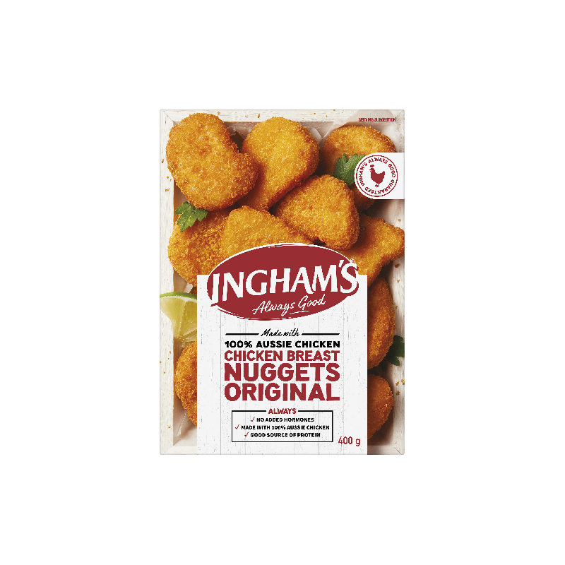 CHICKEN BREAST NUGGETS CRUMBED 400GM CHICKEN BREAST NUGGETS CRUMBED 400GM