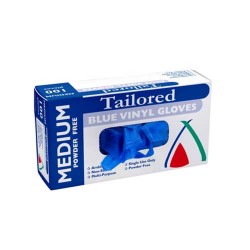 GLOVES VINYL BLUE MEDIUM POWDER FREE 100S