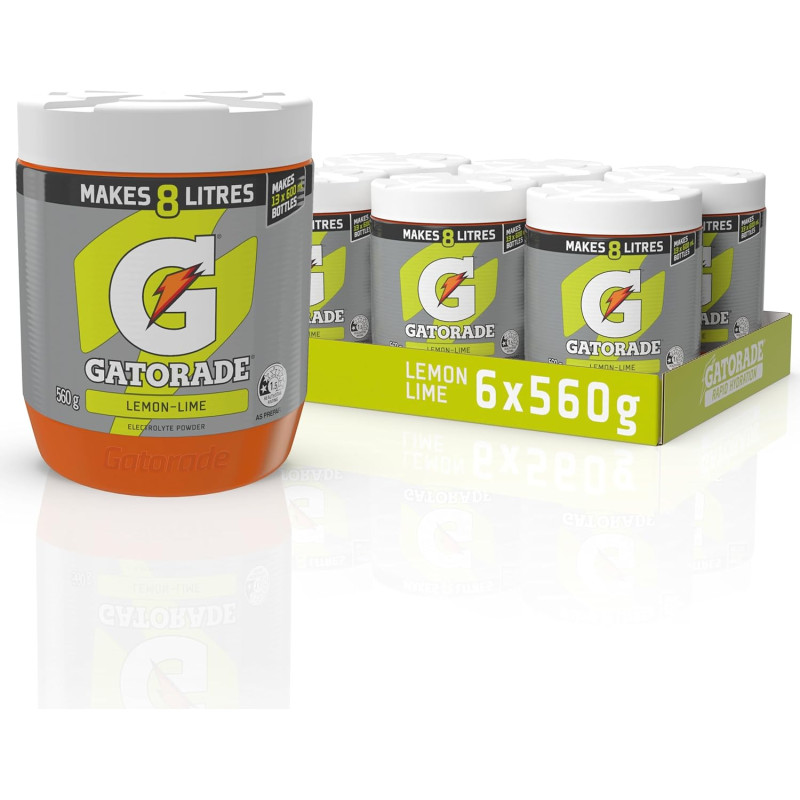 SPORTS POWDER LEMON AND LIME 6X560G (ORDER IN ADV. TAKES SEVERAL DAYS TO ARRIVE)