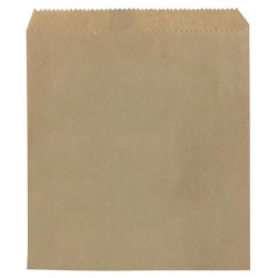 1 FLAT PLAIN BROWN PAPER BAG 180MMX140MM 1000S