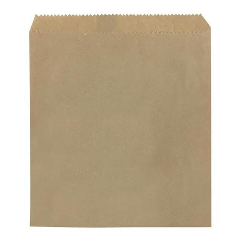 1 FLAT PLAIN BROWN PAPER BAG 180MMX140MM 1000S