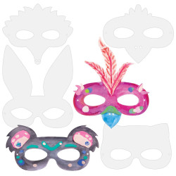 MASKS AUSTRALIAN ANIMALS CARDBOARD 30PK