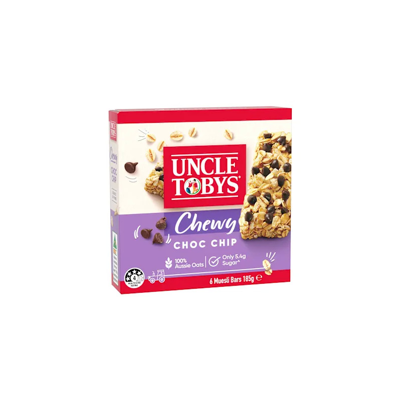 CHEWY CHOC CHIP MUESLI BAR 185GM CHEWY CHOC CHIP MUESLI BAR 185GM