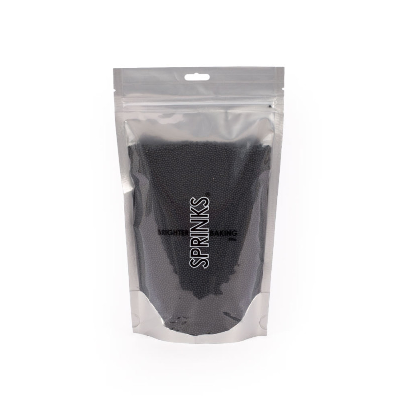 BLACK SPRINKLES NONPARIELS 500GM