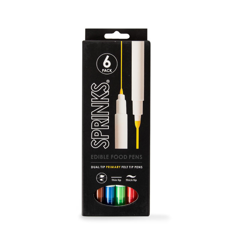 EDIBLE FOOD PEN SET PRIMARY 6PK