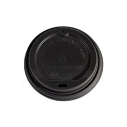 COFFEE LIDS BLACK ENVIRO 8/12/16OZ 50S