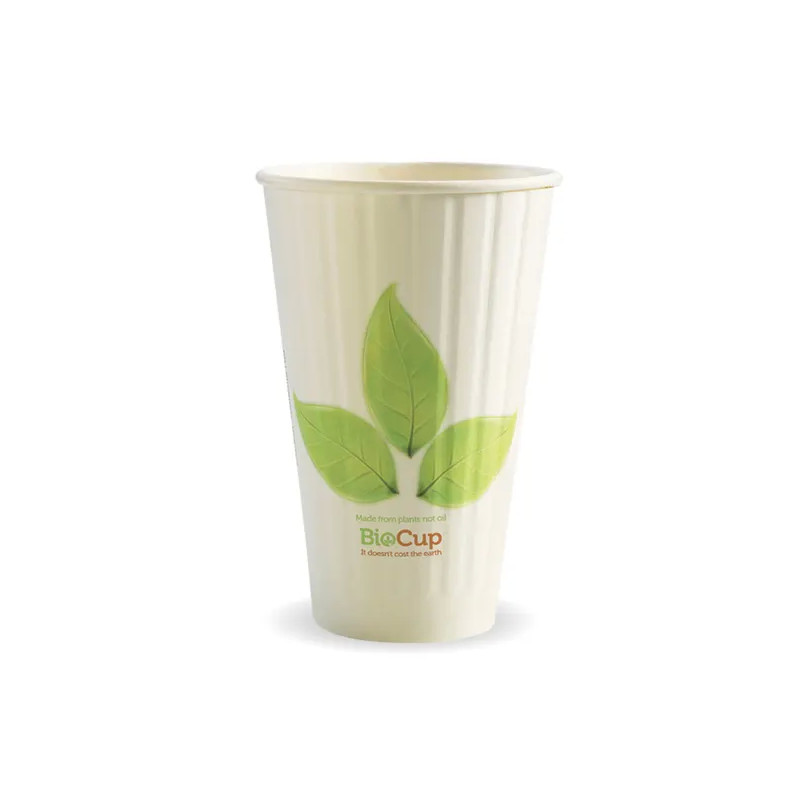 PAPER CUP DOUBLE WALLED LEAF PRINT 16OZ 50S