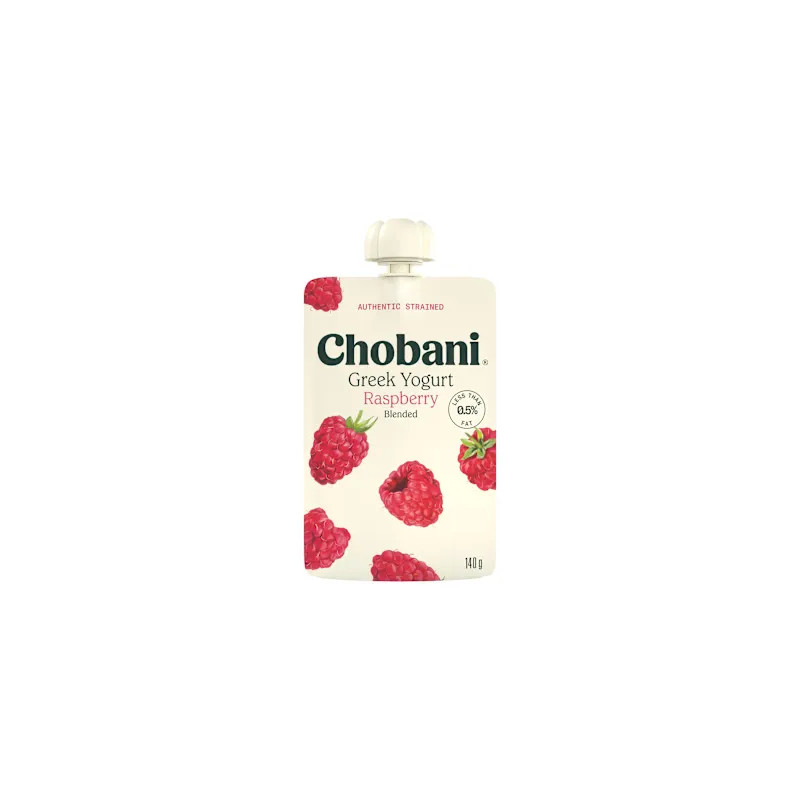 RASPBERRY GREEK YOGHURT POUCH 140GM