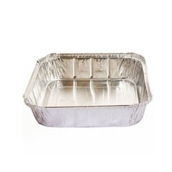 340ML DEEP SINGLE SERVE FOIL SQUARE CONTAINERS C7313 100'S